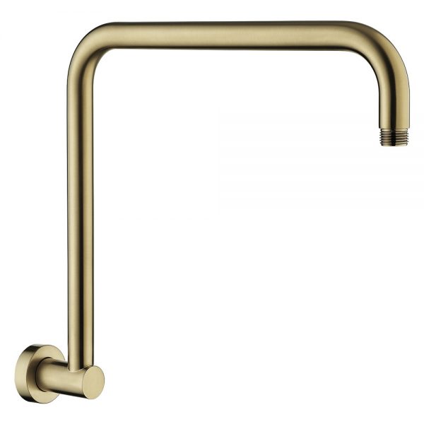 Fienza Round Fixed Gooseneck Shower Arm, Urban Brass